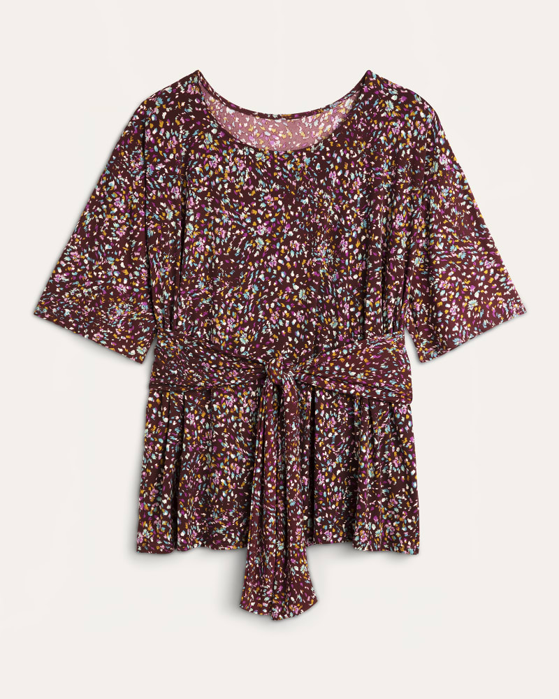 Front of plus size Kara Tie-Front Top by Molly&Isadora | Dia&Co | dia_product_style_image_id:176107